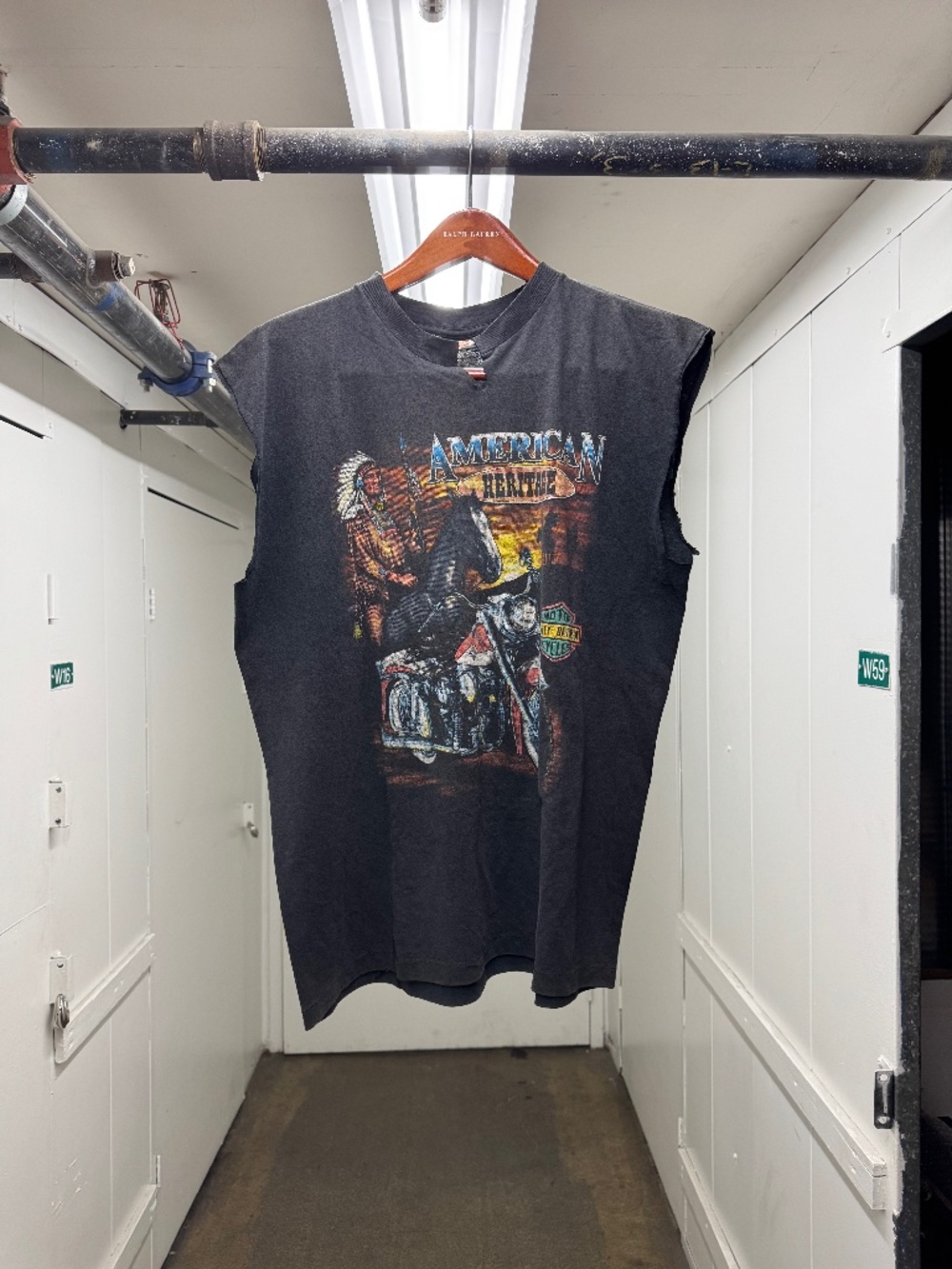 Vintage Harley Davidson Native American Heritage Cutoff Tee